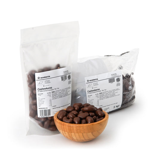 Bio Cashewkerne in Vollmilchschokolade | glutenfrei | Fair