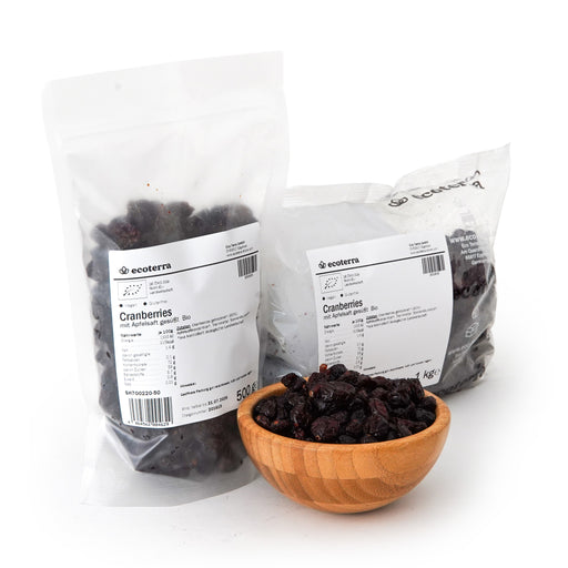 Bio Cranberries | getrocknet | mit Apfelsaft verfeinert | vegan