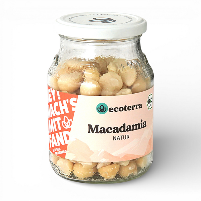 Bio Macadamia Rohkost, fair gehandelt - 250 g | inkl. 15ct Pfand