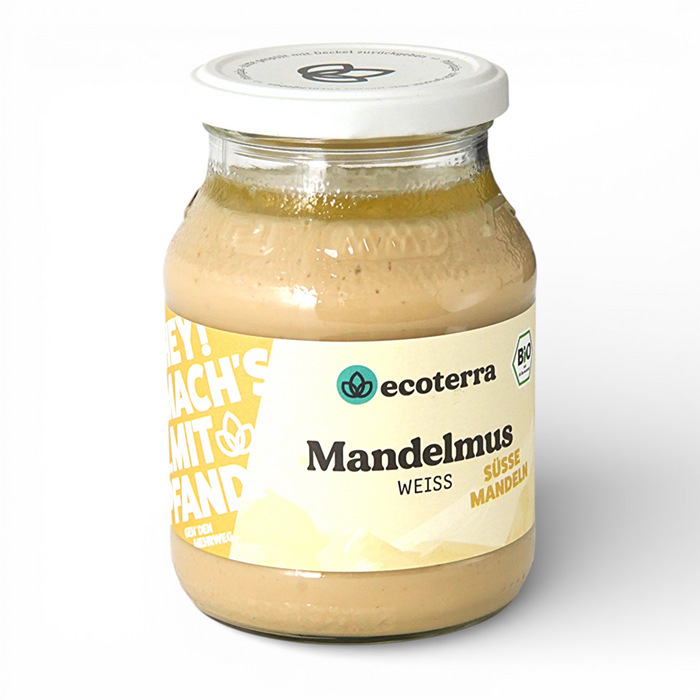 Bio Mandelmus weiß 100% Mandeln (süß) | 500 g | inkl. 15ct Pfand