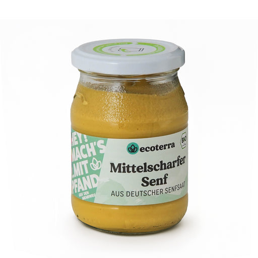 Bio Mittelscharfer Senf aus deutscher Senfsaat | 250 g | inkl. 15ct Pfand
