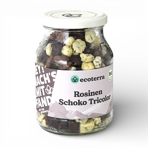 Rosinen Schoko Tricolor, fair gehandelt - 350 g | Inkl. 0,15€ Pfand