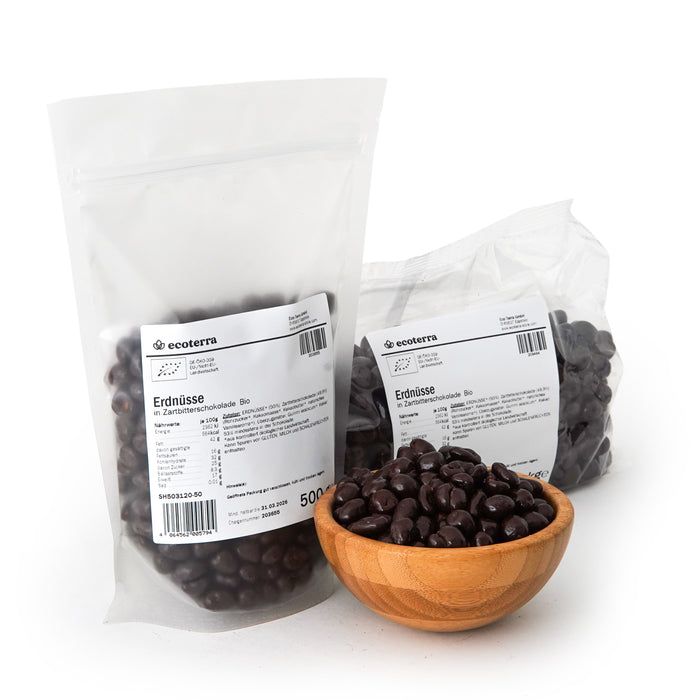 Bio Erdnüsse in Zartbitterschokolade
