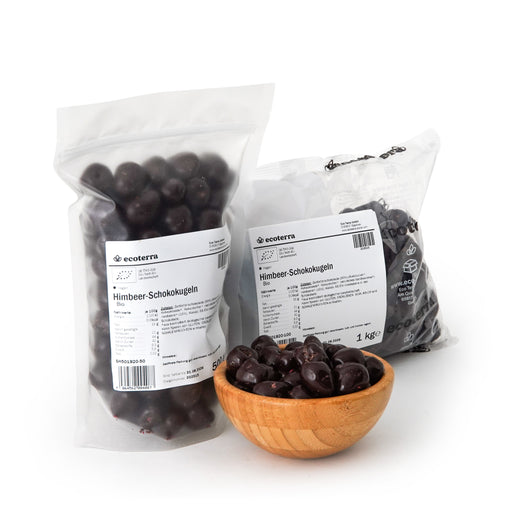 Bio Himbeeren in Zartbitterschokolade