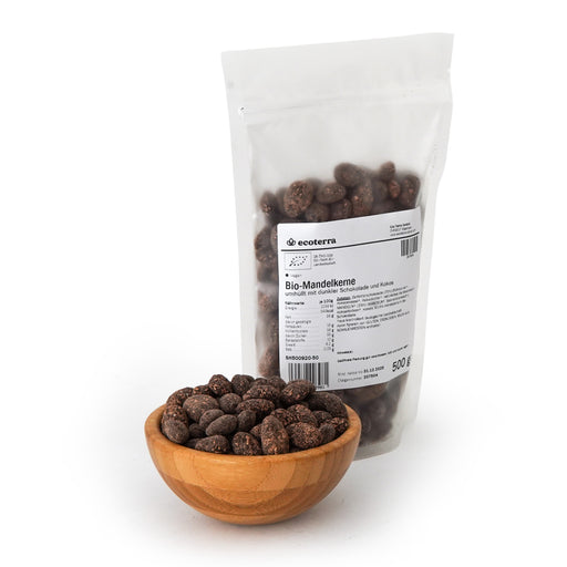 Bio Mandeln in Schokolade | mit Kokos verfeinert | vegan | 500g