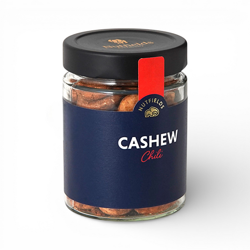 Nutfields Bio Jumbo Cashewkerne geröstet, mit Chili, fair gehandelt -  125 g
