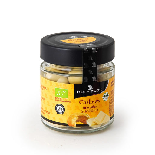 Nutfields Bio Cashewkerne in weißer Schokolade | Fair | 150 g