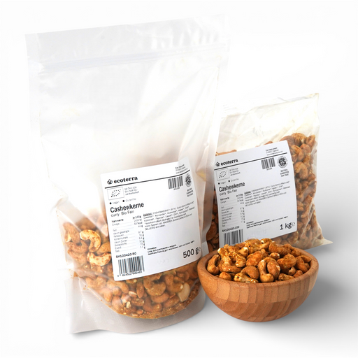 Bio Cashewkerne geröstet, mit Curry, fair gehandelt