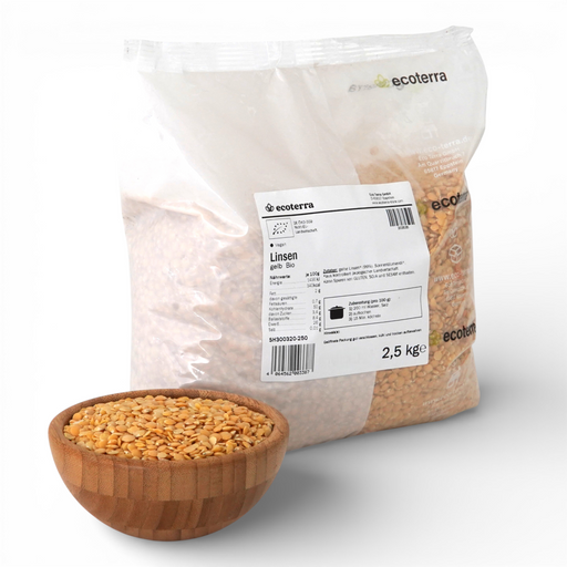 Bio Gelbe Linsen - 2,5 kg