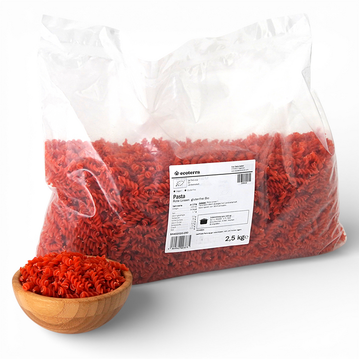 Bio glutenfreie Rote Linsen-Pasta