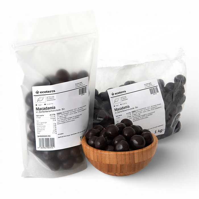 Bio Macadamia in Zartbitterschokolade
