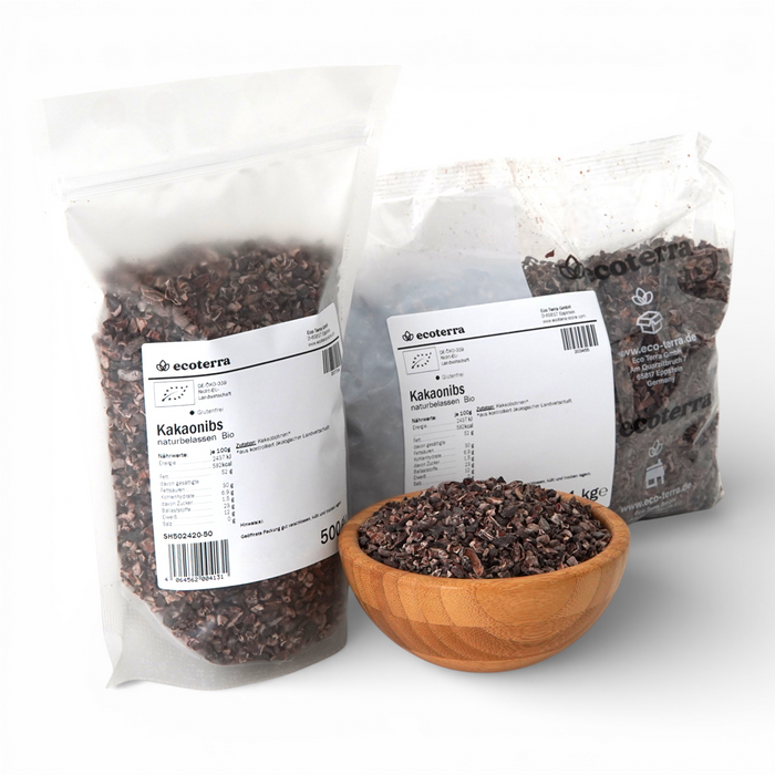 Bio Kakao Nibs, Kakaobohnen-Stücke