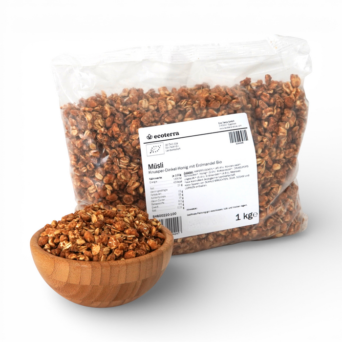 Bio Knusper Dinkel Müsli | mit Honig und Erdmandel
