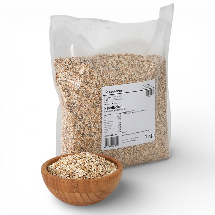 Bio Kleinblatt Haferflocken, glutenfrei - 1 kg
