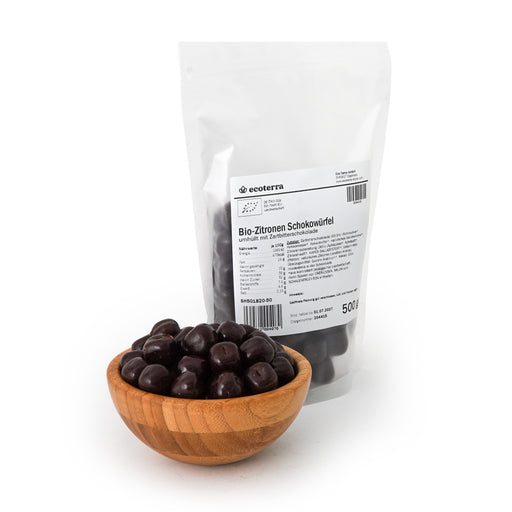Bio Zitronenwürfel in Zartbitterschokolade | 500 g
